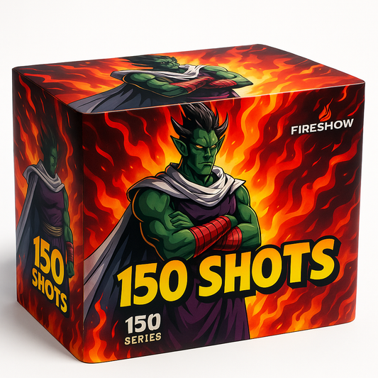 Baterie de artificii 150 focuri 20mm Fireshow flaming stars