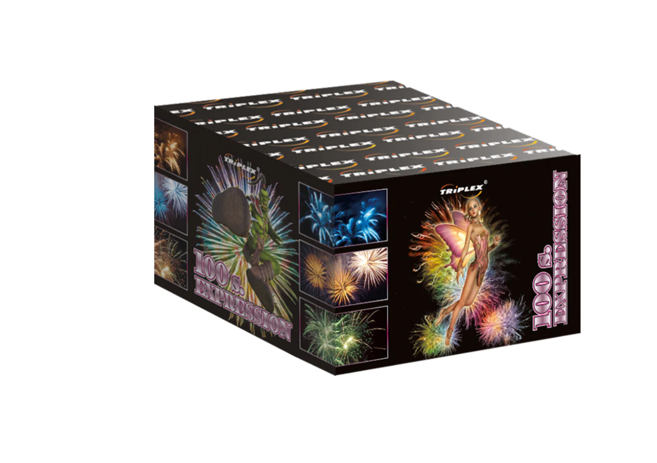 Baterie de artificii 100 focuri 20 mm Triplex