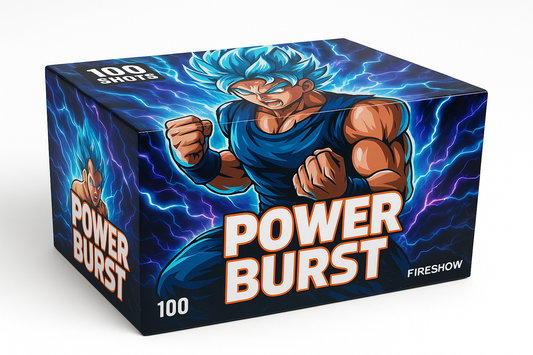 100 focuri  20mm baterie de artificii POWER SUPER