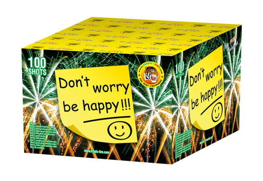 Baterie artificii 100 focuri DONT WORRY BE HAPPY TFC16100-2M/TFC16100-3M